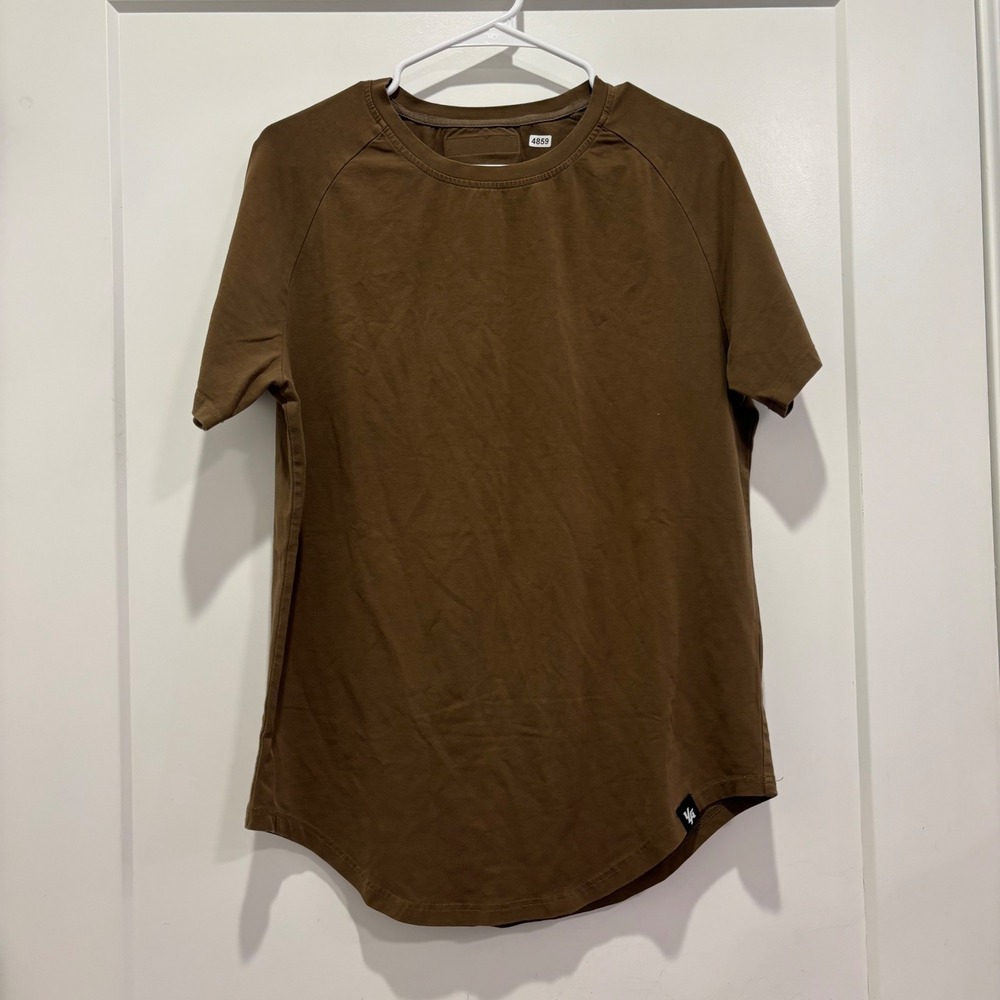 YoungLA Mens Chapter 4 Version 2.0 Curved Hem Raglan T-Shirt Brown 4859